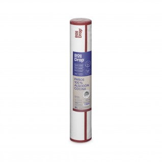 Panos de Cozinha Roll Drap 40 x 64 cm Vermelho/Branco