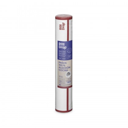 Panos de Cozinha Roll Drap 40 x 64 cm Vermelho/Branco