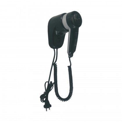 Secador de Cabelo p/ Parede Preto 1240W