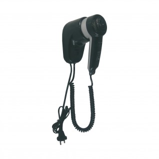 Secador de Cabelo p/ Parede Preto 1240W