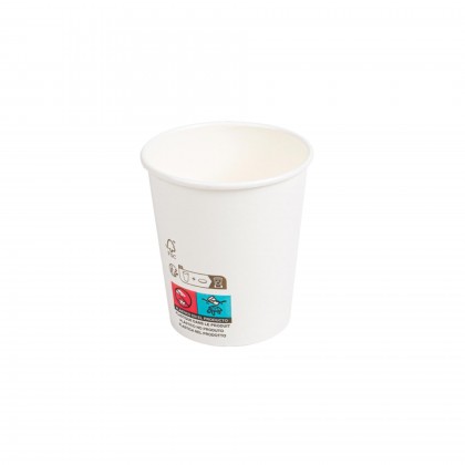 Copos 1 Parede Compostable 180 ml  7,2/5,3 x 7,8 cm Branco