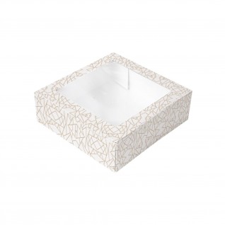 Caixa Pastelaria c/ Janela ThePack Deco 26 x 26 x 8 cm