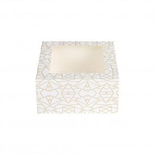 Caixa Pastelaria c/ Janela ThePack Deco 16 x 16 x 8 cm