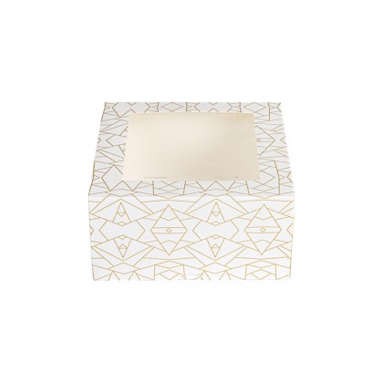 Caixa Pastelaria c/ Janela ThePack Deco 16 x 16 x 8 cm