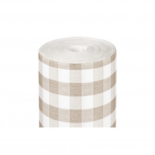 Rolo de Toalha de Mesa Like Linen Vichy Taupe 1,2 x 25 m