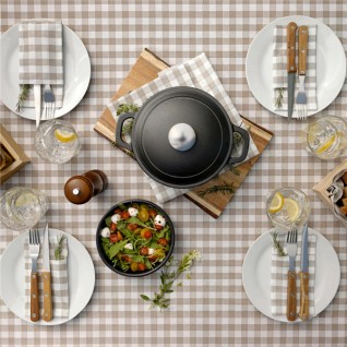 Rolo de Toalha de Mesa Like Linen Vichy Taupe 1,2 x 25 m