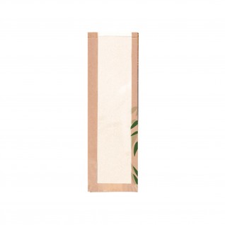 Sacos c/ Janela Eco Feel Green 14 + 4 x 48 cm Kraft
