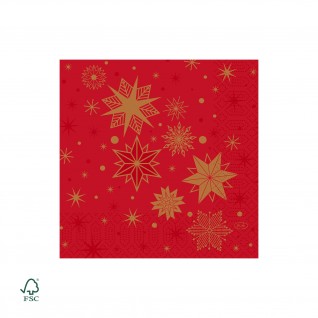 Guardanapo Tissue 33 x 33 cm Stargazing Red 3 F
