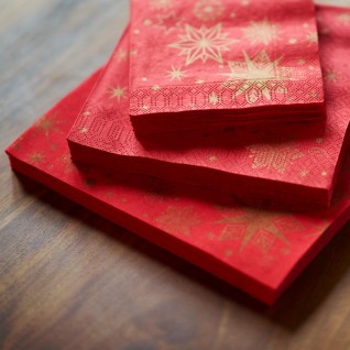 Guardanapo Tissue 24 x 24 cm Stargazing Red 3 F