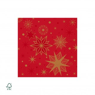 Guardanapo Tissue 24 x 24 cm Stargazing Red 3 F