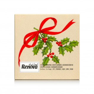 Guardanapos Renova Black Label Red Xmas Ribbon
