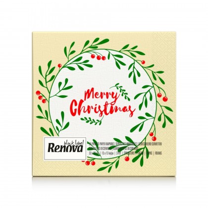 Guardanapos Renova Black Label Red Merry Xmas