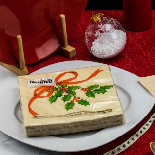 Guardanapos Renova Black Label Red Xmas Ribbon