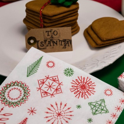 Guardanapos Renova Black Label Red Nordic Xmas