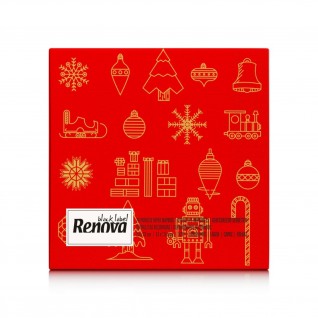 Guardanapos Renova Black Label Red Xmas Toys