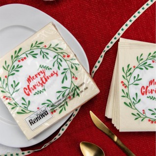 Guardanapos Renova Black Label Red Merry Xmas