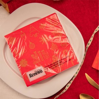 Guardanapos Renova Black Label Red Xmas Toys