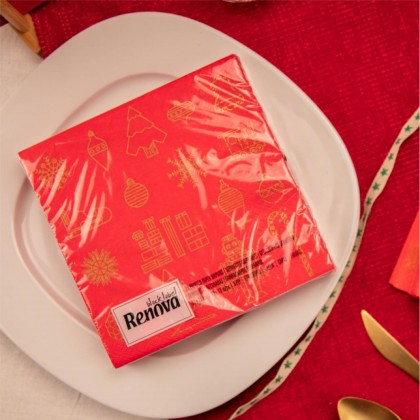 Guardanapos Renova Black Label Red Xmas Toys