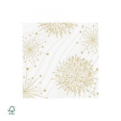 Guardanapos Bio Dunisoft 40 x 40 cm Sparkly Branco