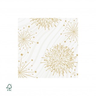 Guardanapos Bio Dunisoft 40 x 40 cm Sparkly Branco