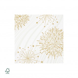 Guardanapo Tissue 33 x 33 cm Sparkly Branco 3 F