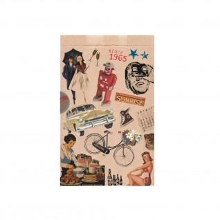 Sacos Planos Vintage 19 + 8 x 35 cm Kraft