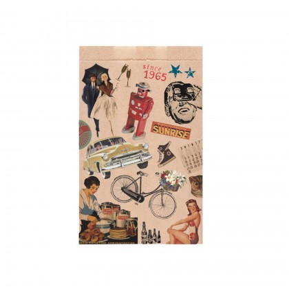 Sacos Planos Vintage 19 + 8 x 35 cm Kraft