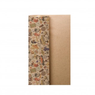 Papel Embrulho Vintage 0,7 x 100 m Natural Kraft