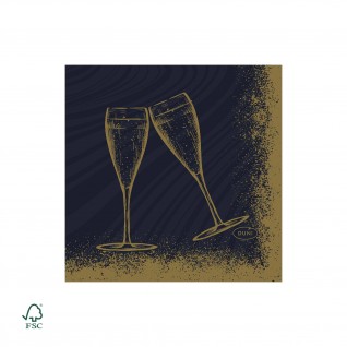 Guardanapos Bio Dunisoft 20 x 20 cm Sparkly Cheers Preto