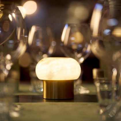 Candeeiro LED s/ Fio Namak 115 x 100 mm Dourado