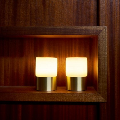 Candeeiro LED s/ Fio Fleur 82 x 123 mm Branco