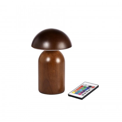 Candeeiro LED s/ Fio Amanita 120 x 180 mm Madeira