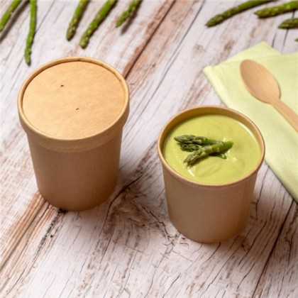 Recipientes c/ Tampas 480 ml � 9,7/7,5 x 10 cm Kraft