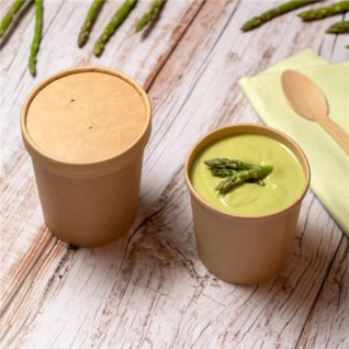 Recipientes c/ Tampas 480 ml � 9,7/7,5 x 10 cm Kraft