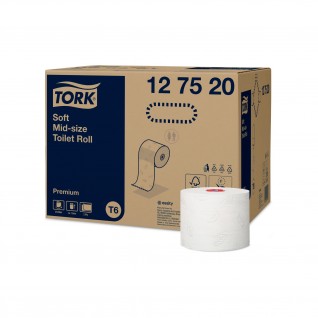 Tork Mid-size Rolo de Papel Higinico Suave Premium T6