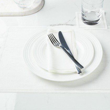 Guardanapos Cocktail 20 x 20 cm 100% Algod�o Cru