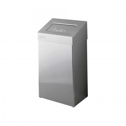 Papeleira c/ Tampa Retorno Autom�tico 50 L Inox Escovado