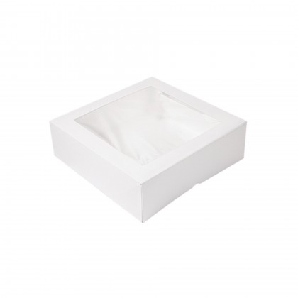 Caixa Pastelaria com Janela ThePack Branco 32 x 32 x 10 cm