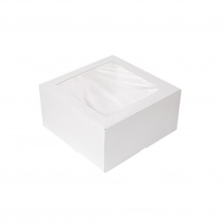 Caixa Pastelaria com Janela ThePack Branco 24 x 24 x 12 cm