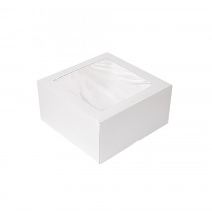 Caixa Pastelaria com Janela ThePack Branco 24 x 24 x 12 cm