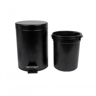 Papeleira c/ Pedal e Balde Interior 3 L Preto A�o