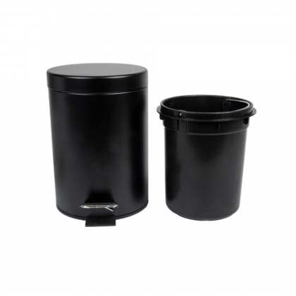 Papeleira c/ Pedal e Balde Interior 3 L Preto A�o
