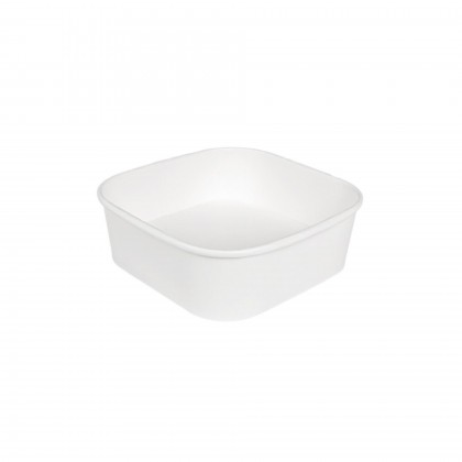 Recipientes Quadrados 1000 ml Branco Kraft