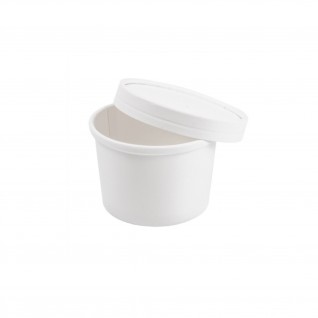 Recipiente com Tampa 240 ml Cart�o Branco