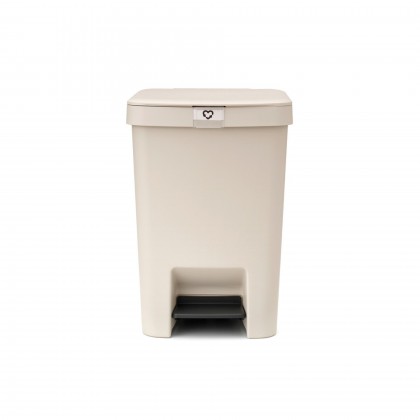 Balde de Lixo com Pedal StepUp 25 L Bege Suave