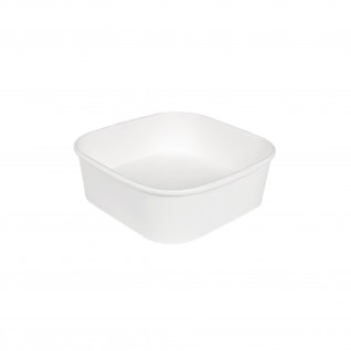 Recipientes Quadrados 1000 ml Branco Kraft