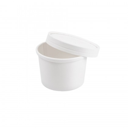 Recipiente com Tampa 240 ml Cart�o Branco