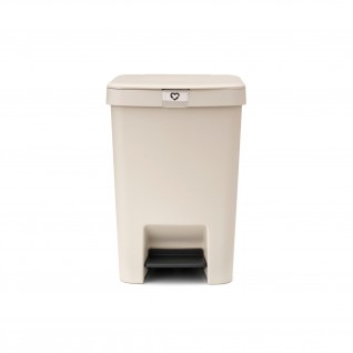 Balde de Lixo com Pedal StepUp 25 L Bege Suave