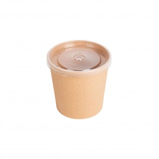 Recipientes c/ Tampas 780 ml � 11,6/9,3 x 11 cm Kraft