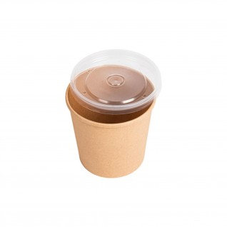 Recipientes c/ Tampas 780 ml � 11,6/9,3 x 11 cm Kraft